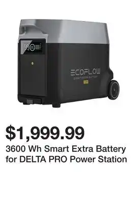 Harbor Freight Tools 3600 Wh Smart Extra Battery for DELTA PRO Power Station offer