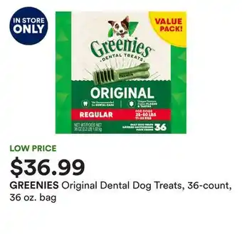 Petco Original Dental Dog Treats, 36-count, 36 oz. bag offer