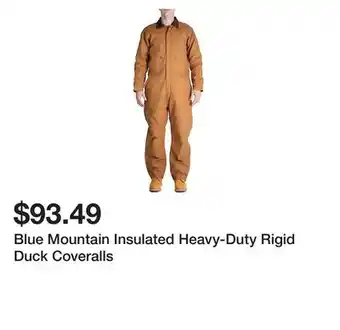 Tractor Supply Company Blue Mountain Insulated Heavy-Duty Rigid Duck Coveralls offer