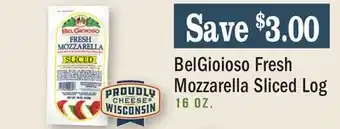 Heinen's BelGioioso Fresh Mozzarella Sliced Log offer