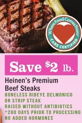 Heinen's Heinen's Premium Beef Steaks offer