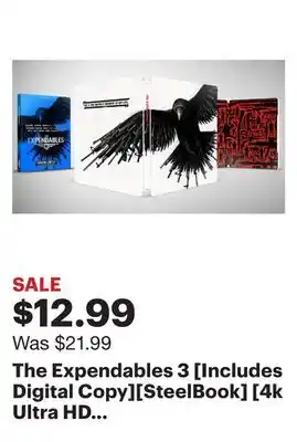Best Buy The Expendables 3 [Includes Digital Copy][SteelBook] [4k Ultra HD Blu-ray] [Only @ Best Buy] offer