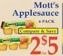 Market Basket Mott's Applesauce offer