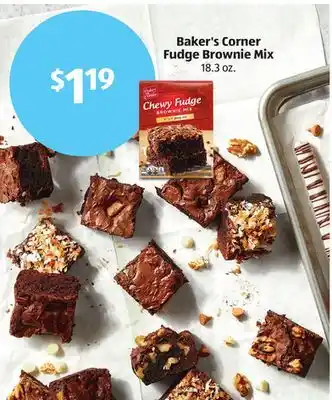 Aldi Baker's Corner Fudge Brownie Mix offer