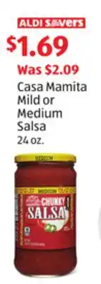 Aldi Casa Mamita Mild or Medium Salsa offer