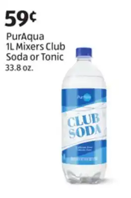 Aldi PurAqua 1L Mixers Club Soda or Tonic offer