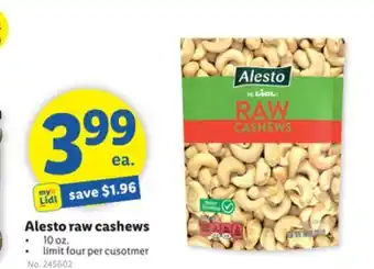 Lidl Alesto raw cashews offer