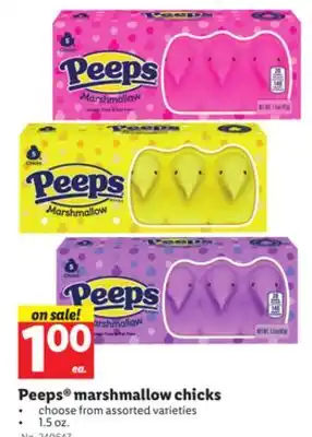 Lidl Peeps marshmallow chicks offer