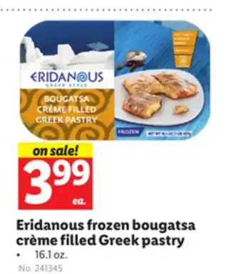 Lidl Eridanous frozen bougatsa crème filled Greek pastry offer