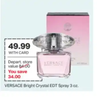 CVS VERSACE Bright Crystal EDT Spray 3 oz offer