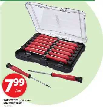 Lidl PARKSIDE precision screwdriver set offer