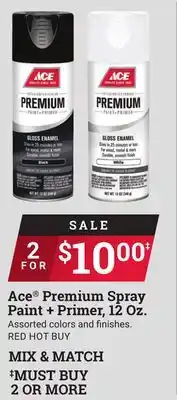 Ace Hardware Ace Premium Spray Paint + Primer, 12 Oz offer
