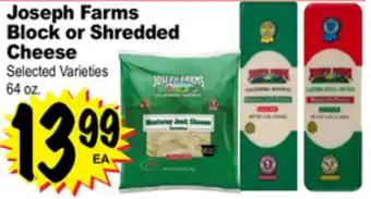 Superior Grocers Joseph Farms Block or Shredded Cheese offer