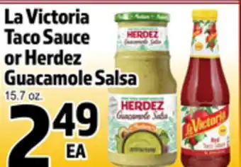 Superior Grocers La Victoria Taco Sauce or Herdez Guacamole Salsa offer