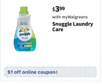 Walgreens Snuggle Laundry Care offer