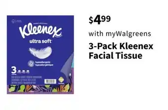 Walgreens 3-Pack Kleenex Facial Tissue offer