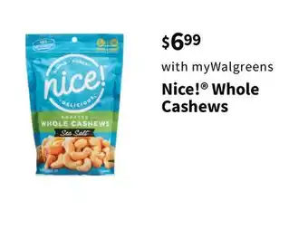 Walgreens Nice! Whole Cashews offer