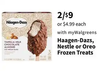Walgreens Haagen-Dazs, Nestle or Oreo Frozen Treats offer