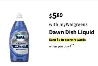 Walgreens Dawn Dish Liquid offer