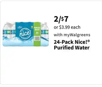 Walgreens 24-Pack Nice! Purified Water offer