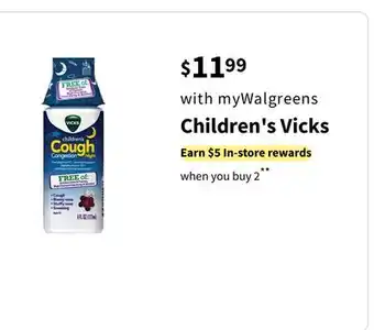 Walgreens Children's Vicks offer