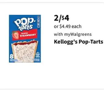 Walgreens Kellogg's Pop-Tarts offer