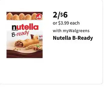Walgreens Nutella B-Ready offer