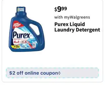 Walgreens Purex Liquid Laundry Detergent offer