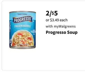Walgreens Progresso Soup offer