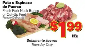 El Super Fresh Fresh Pork Neck Bones Pork or Cut-Up offer
