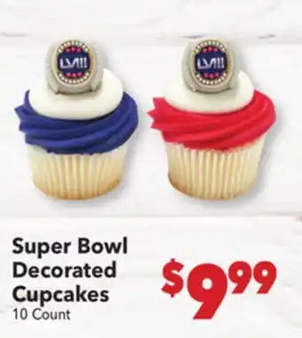 Vallarta Supermarkets Super Bowl Decorated Cupcakes offer