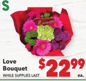 Vallarta Supermarkets Love Bouquet offer