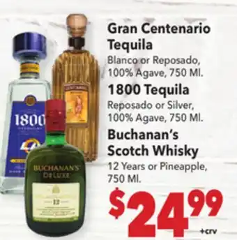 Vallarta Supermarkets Gran Centenario Tequila offer