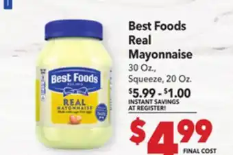 Vallarta Supermarkets Best Foods Real Mayonnaise offer