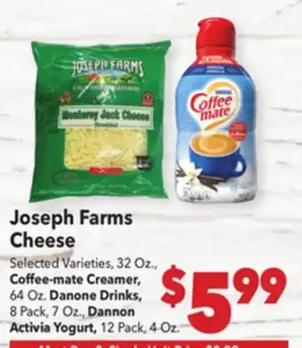 Vallarta Supermarkets Joseph Farms Cheese offer