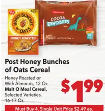 Vallarta Supermarkets Post Honey Bunches of Oats Cereal offer
