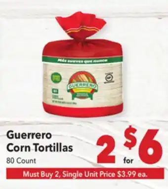 Vallarta Supermarkets Guerrero Corn Tortillas offer