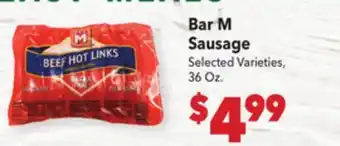 Vallarta Supermarkets Bar M Sausage offer