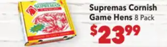 Vallarta Supermarkets Supremas Cornish Game Hens offer