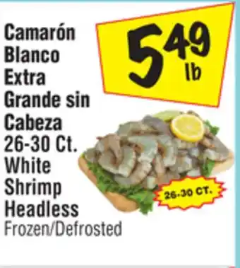 El Super 26-30 Ct. White Shrimp Headless offer