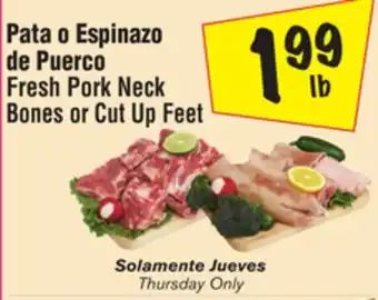 El Super Fresh Pork Neck Bones or Cut Up Feet offer