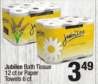 Super King Markets Jubilee Bath Tissue 12 ct or Paper Towels 6 ct offer
