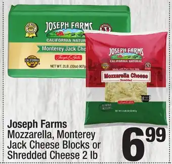 Super King Markets Joseph Farms Mozzarella, Monterey Jack Cheese Blocks or Shredded Cheese offer