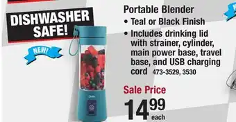 Menards ONIX Black Portable Blender offer