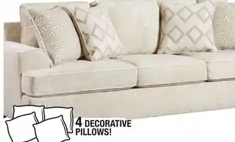 Menards Ritzy Cream Sofa offer