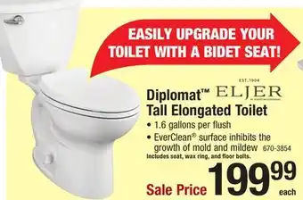 Menards Eljer Diplomat 2-Piece White Tall Elongated Toilet offer