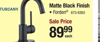 Menards Tuscany Forden One-Handle 4 Centerset Matte Black Bathroom Faucet offer
