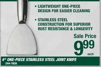 Menards Masterforce 4 Stainless Steel Drywall Broad Knife offer