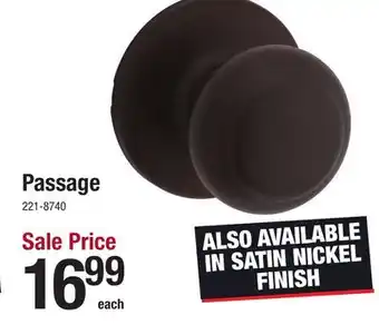 Menards Kwikset Cove Venetian Bronze Hall & Closet Passage Door Knob offer
