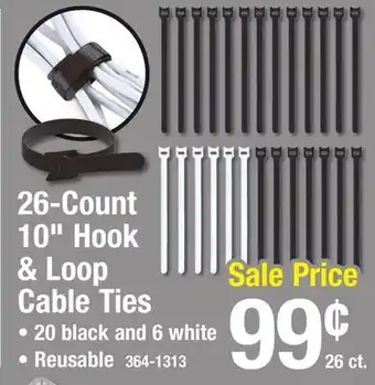 Menards Performax 10 Hook and Loop Cable Tie - 26 Count offer